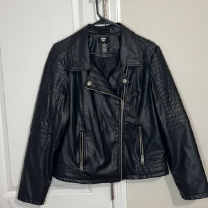 Miss Lili faux leather moto jacket